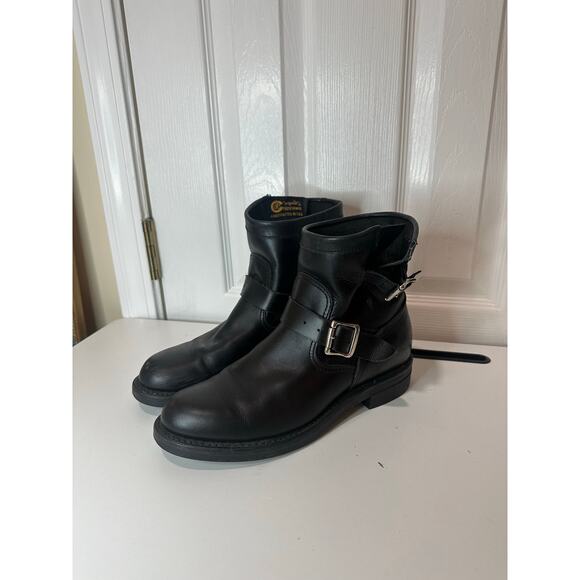 Chippewa Raynard 7" Sz 9 Womens Engineer Biker Moto Boots 1901W11 Black - Picture 1 of 8